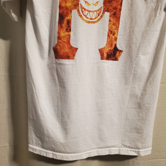 (4/$20) HUF Men's White T-Shirt with Orange Logo - Picture 7 of 11